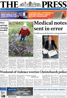 Christchurch Press 1 August 2011
